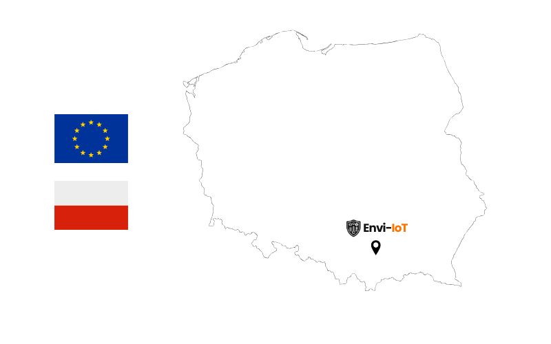 Mapa Polski z lokalizacją